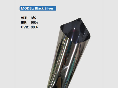 KPAL Black Silver Building Decoration Window Film