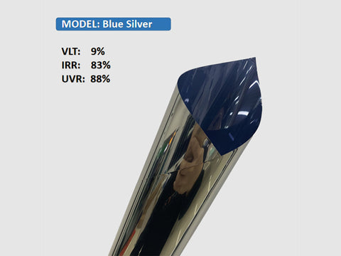 KPAL Blue Silver Building Decoration Window Film