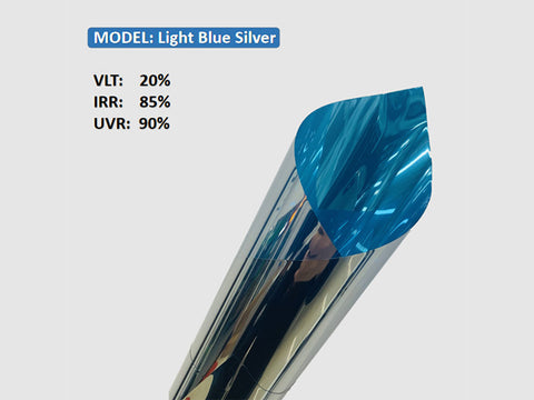 KPAL Light Blue Silver Building Decoration Window Film
